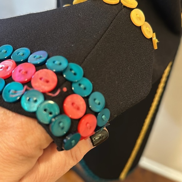 Moschino Couture! Men's Black Wool Tuxedo Jacket Buttons - Picture 13 of 16